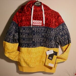 Vans Yellow and Black Hoodie Size S Oversized